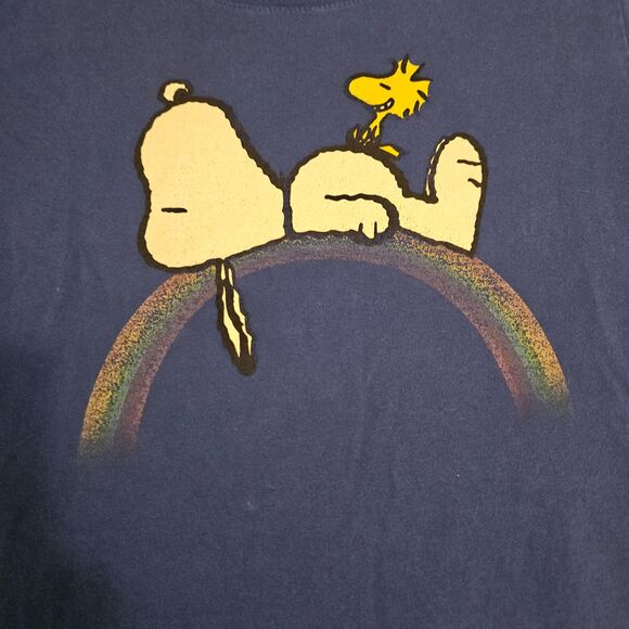 Peanuts Snoopy & Woodstock Sleeping on a Rainbow - No Size Tag - Picture 2 of 10